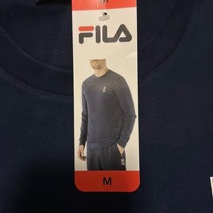 FILA Men's Gray Pullover Sweatshirt Super Soft Long Sleeve size medium